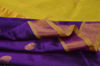Picture of Violet and Olive Yellow Double Weave Butta Mangalagiri Silk Saree