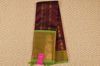 Picture of Dark Maroon and Parrot Green Mangalagiri Silk Saree with Gold Butta and Big Kanchi Border