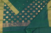 Picture of Dual Shade Peacock Green Chanderi Silk Saree with Gold Zari Butta and Border