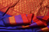 Picture of Violet and Red Gold Zari Temple Border Mangalagiri Silk Saree with Rich Pallu