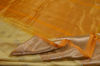 Picture of Cream and Yellow Allover Zari Butta Mangalagiri Silk Saree with Rich Pallu and Kanchi Border