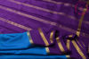 Picture of Anand Blue and Purple Pure Mysore Crepe Silk Saree with Plain Body and Zari Woven Border