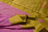 Picture of Pink and Olive Green Pure Georgette Saree with Allover Zari Butta and Rich Pallu