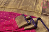 Picture of Pink and Navy Blue  Pure Georgette Saree with Allover Zari Butta and Rich Pallu