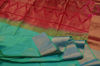 Picture of Sea Green and Red Pure Coimbatore Soft Silk Saree