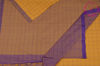 Picture of Mustard Yellow and Violet Mangalagiri Checks Handloom Cotton Saree