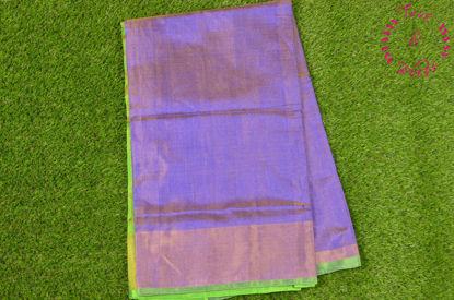 Picture of Violet and Parrot Green Uppada Full Tissue Silk Saree