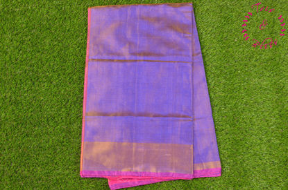 Picture of Violet and Pink Uppada Full Tissue Silk Saree