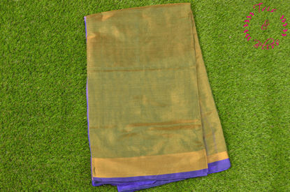 Picture of Green and Violet Uppada Full Tissue Silk Saree