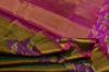 Picture of Bottle Green and Pink Uppada Full Tissue Silk Saree with Pochampally Border