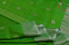 Picture of Parrot Green Uppada Silk Saree with Silver Butta and Border