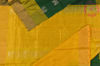 Picture of Bottle Green and Yellow Uppada Silk Saree with Silver and Gold Zari Butta and Rich Pallu