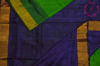Picture of Green and Violet Plain Uppada Silk Saree with Double Border