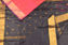 Picture of Dual Shade Peach and Black Half and Half Uppada Silk Saree with Butta and Border