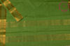 Picture of Mint Green Plain Mangalagiri Handloom Cotton Saree with Zari  Border