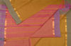 Picture of Chikku and Pink Plain Mangalagiri Handloom Cotton Saree