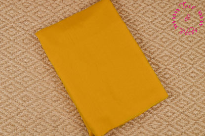 Picture of Mango Yellow Plain Soft Handloom Cotton Saree
